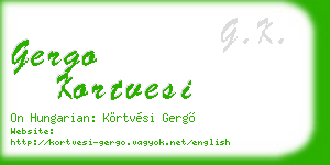 gergo kortvesi business card