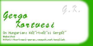 gergo kortvesi business card